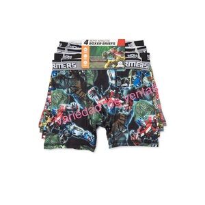 Transformers Boys’ Rise of the Beasts Print Boxer Briefs, 4-Pack, Sizes XS-XL